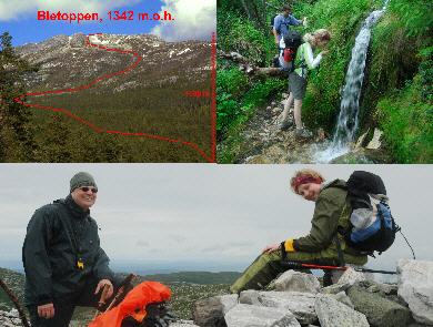 Vandre til Bletoppen på Blefjellet, Norge