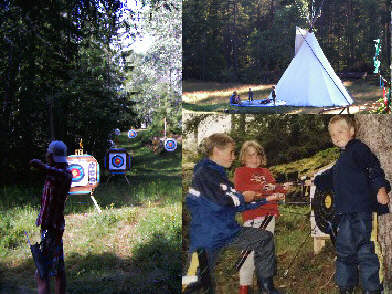 Camps with archery and other activities in Hovin i Telemark, Norway