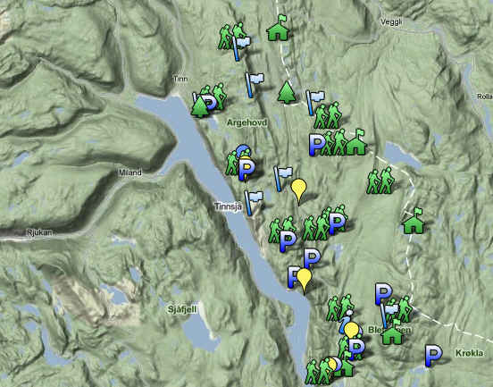 Til fots på fjellet ved Hovin i Telemark, Norge