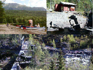 Multiday tour by canoe around Hovin i Telemark, Norway