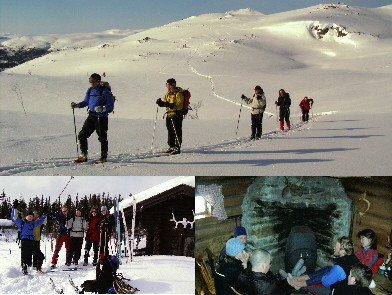 Skitouring around Hovin i Telemark, Norway