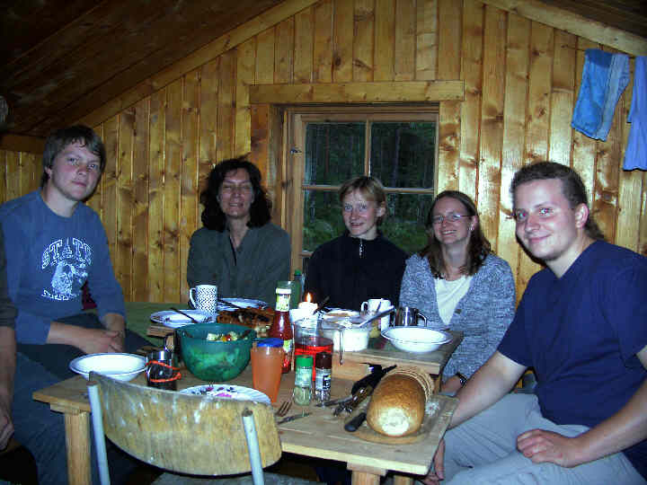 ...zur Hütte Holkestogo - gemütliches Abendessen